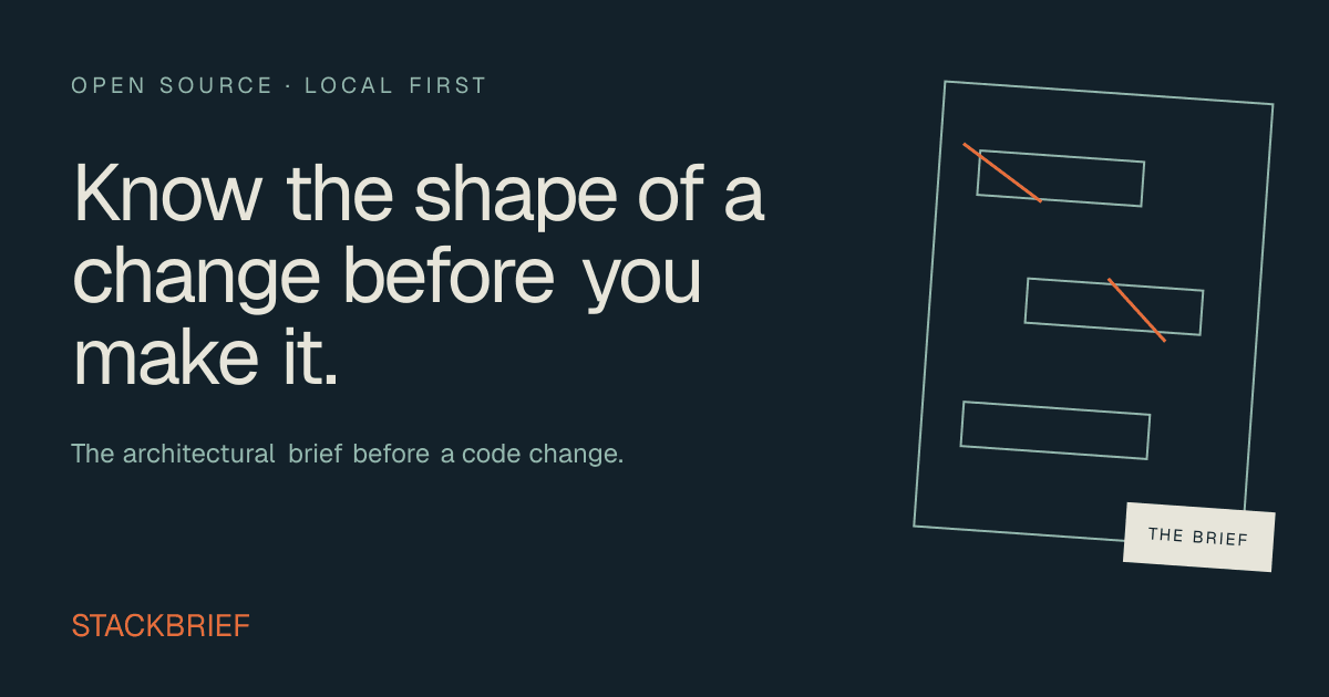 StackBrief artwork reading ‘Know the shape of a change before you make it.’